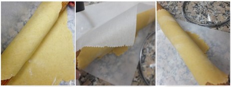 Wrapping pastry over rolling pin