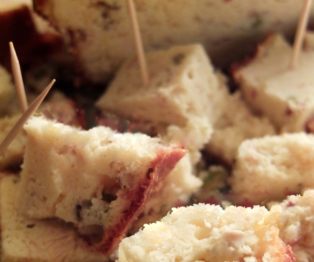 Chicken, ham and cheese cake