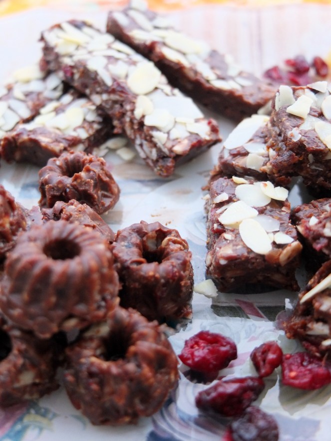 Heavenly cocoa bites and slices
