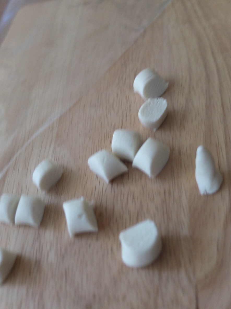 Marzipan roses and leaves