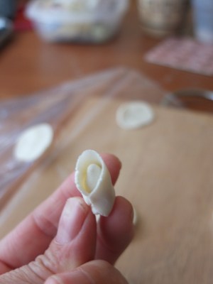 Marzipan roses and leaves