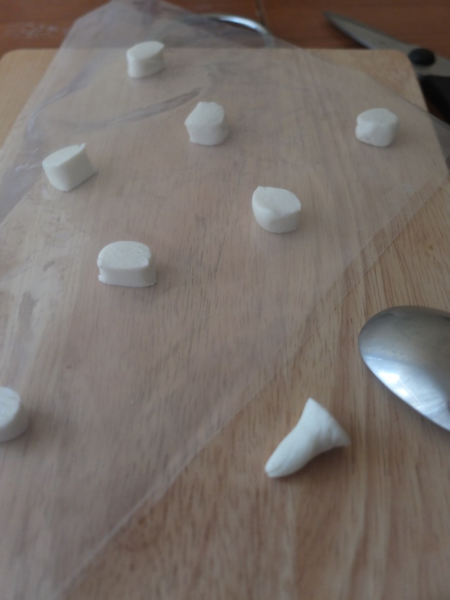 Marzipan roses and leaves