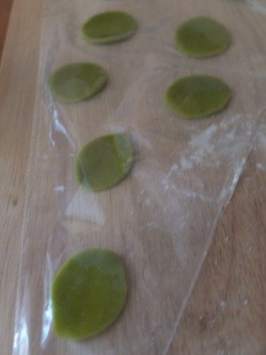 Marzipan roses and leaves