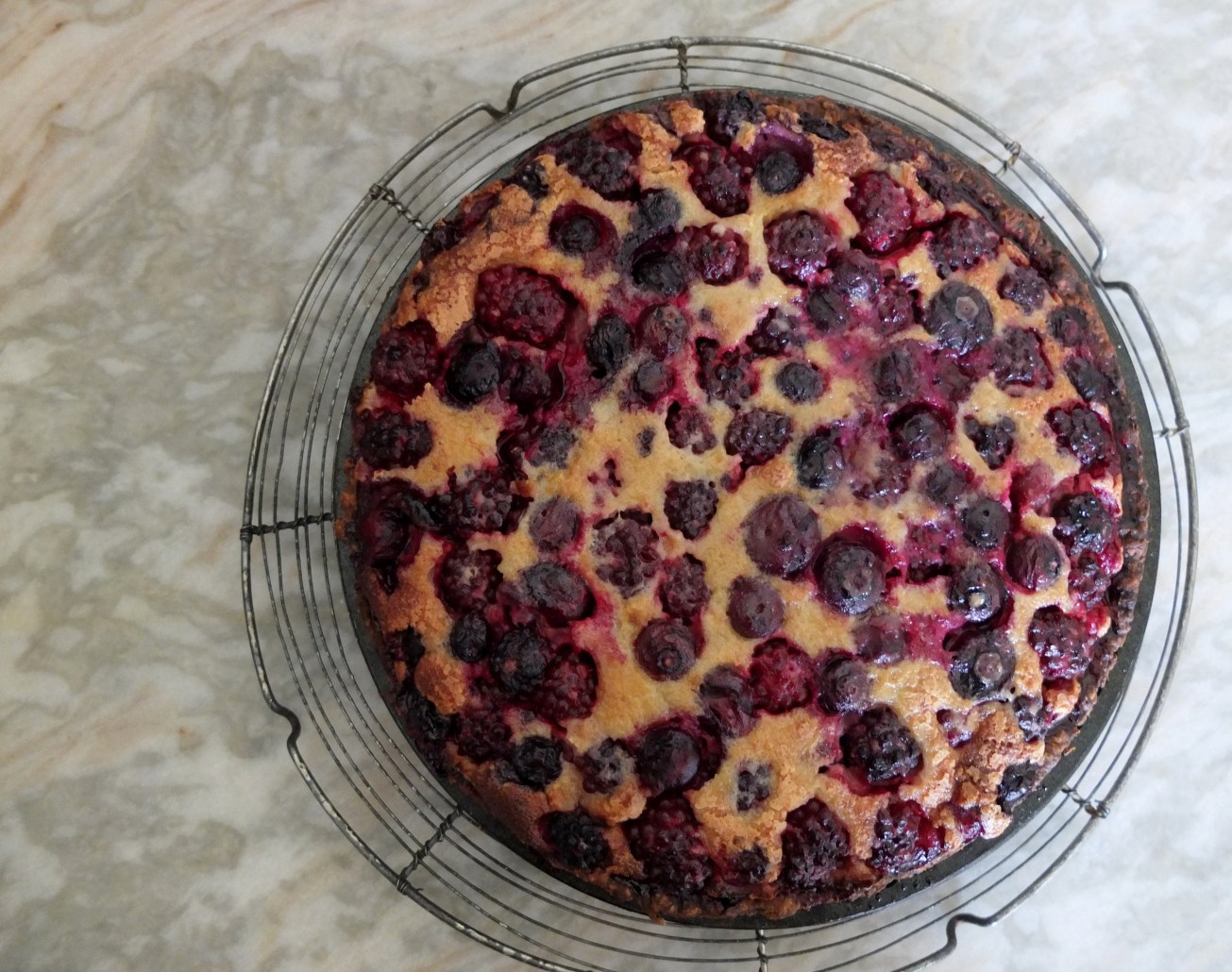 Black and blue berry tart