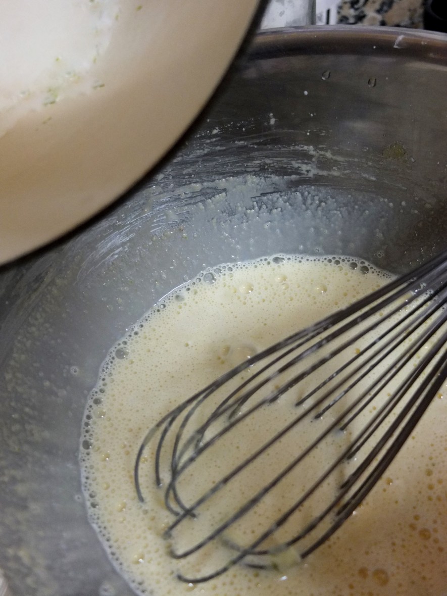 Add warm milk