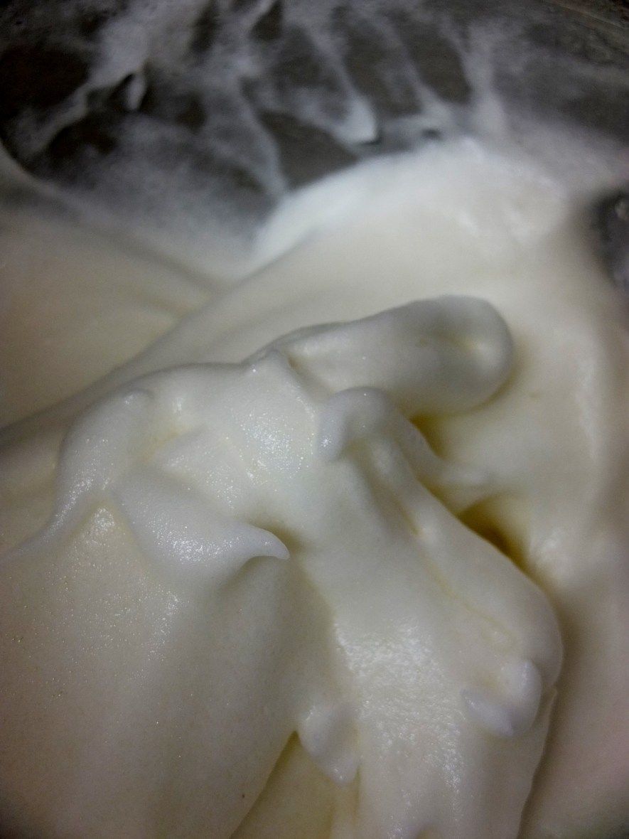 Stiffly beaten egg whites