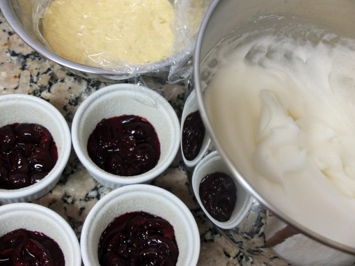 baking the soufflés