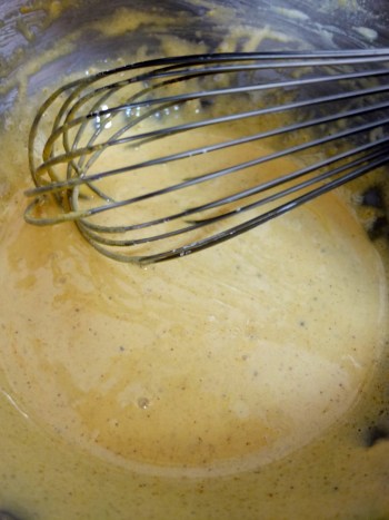 Whisk yolks and sugar