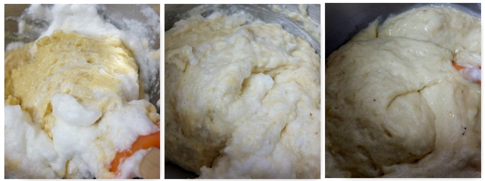 Folding in the egg whites