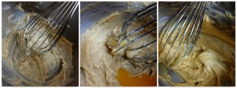 Adding the spices and egg yolks