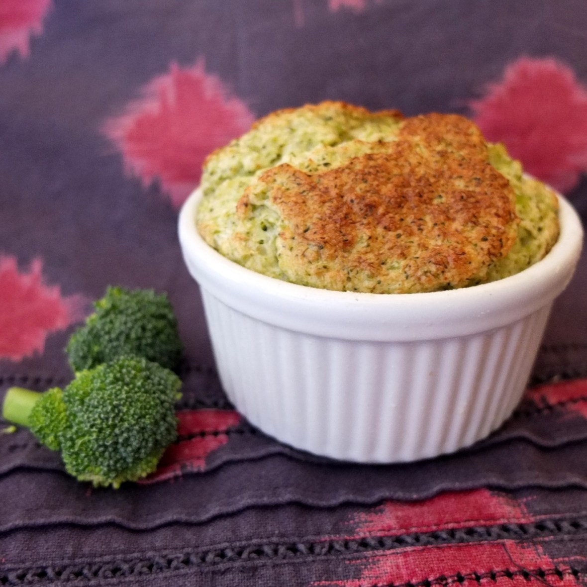 Broccoli and cheese soufflés