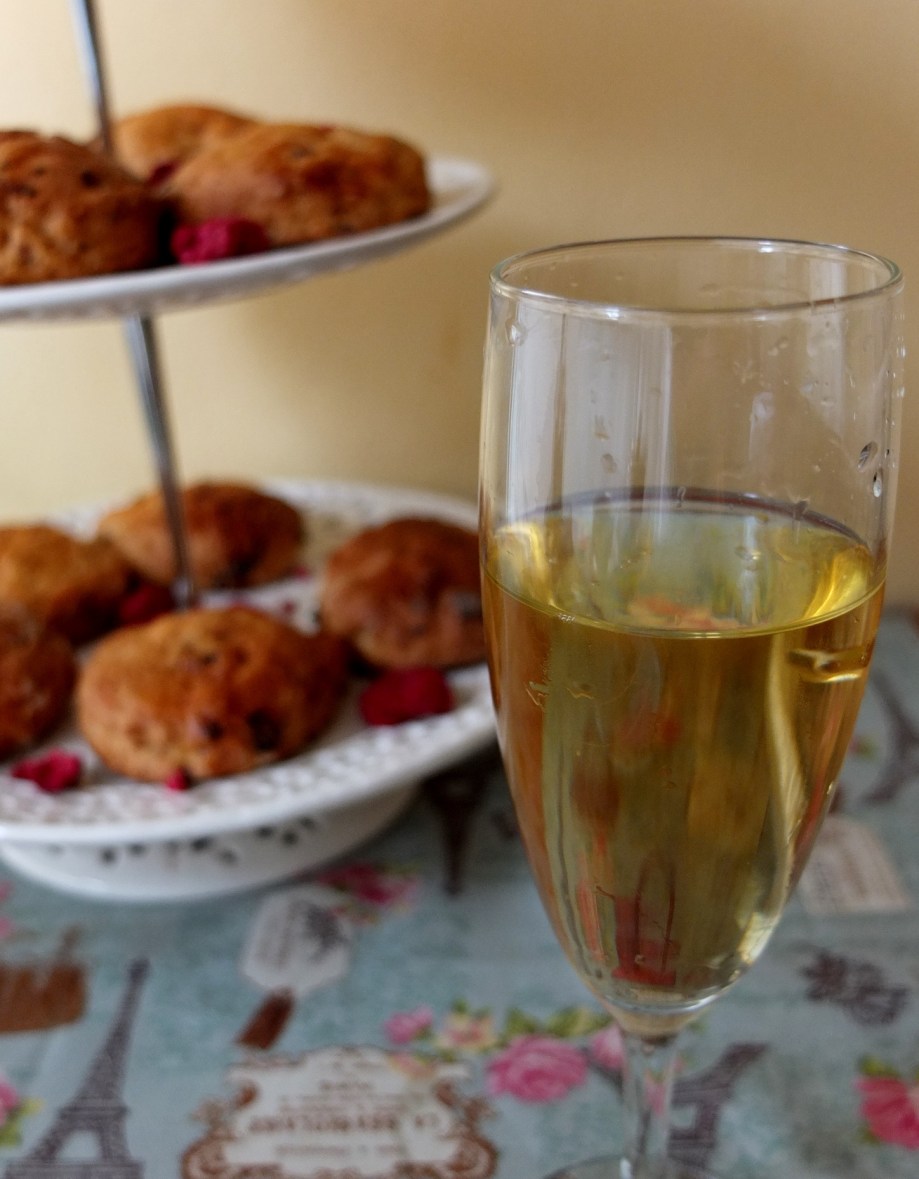Cava and Ispahan scones