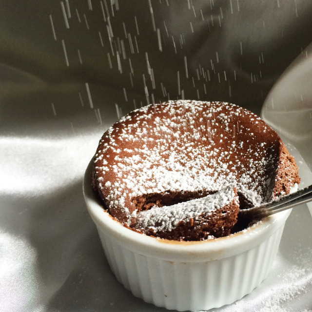The Baking Hermit's Chocolate and raspberries soufflé