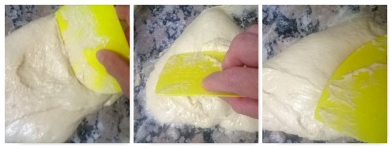 Kneading savarin dough 1