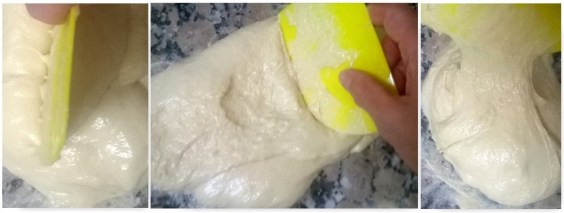 Kneading savarin dough 2