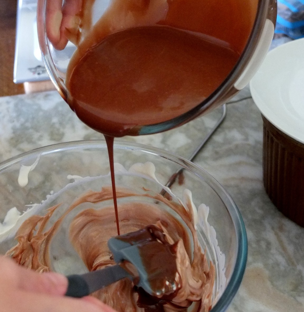 Chocolate mousse for the salted caramel tart 2