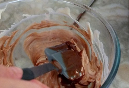 Chocolate mousse 2 for the salted caramel tart