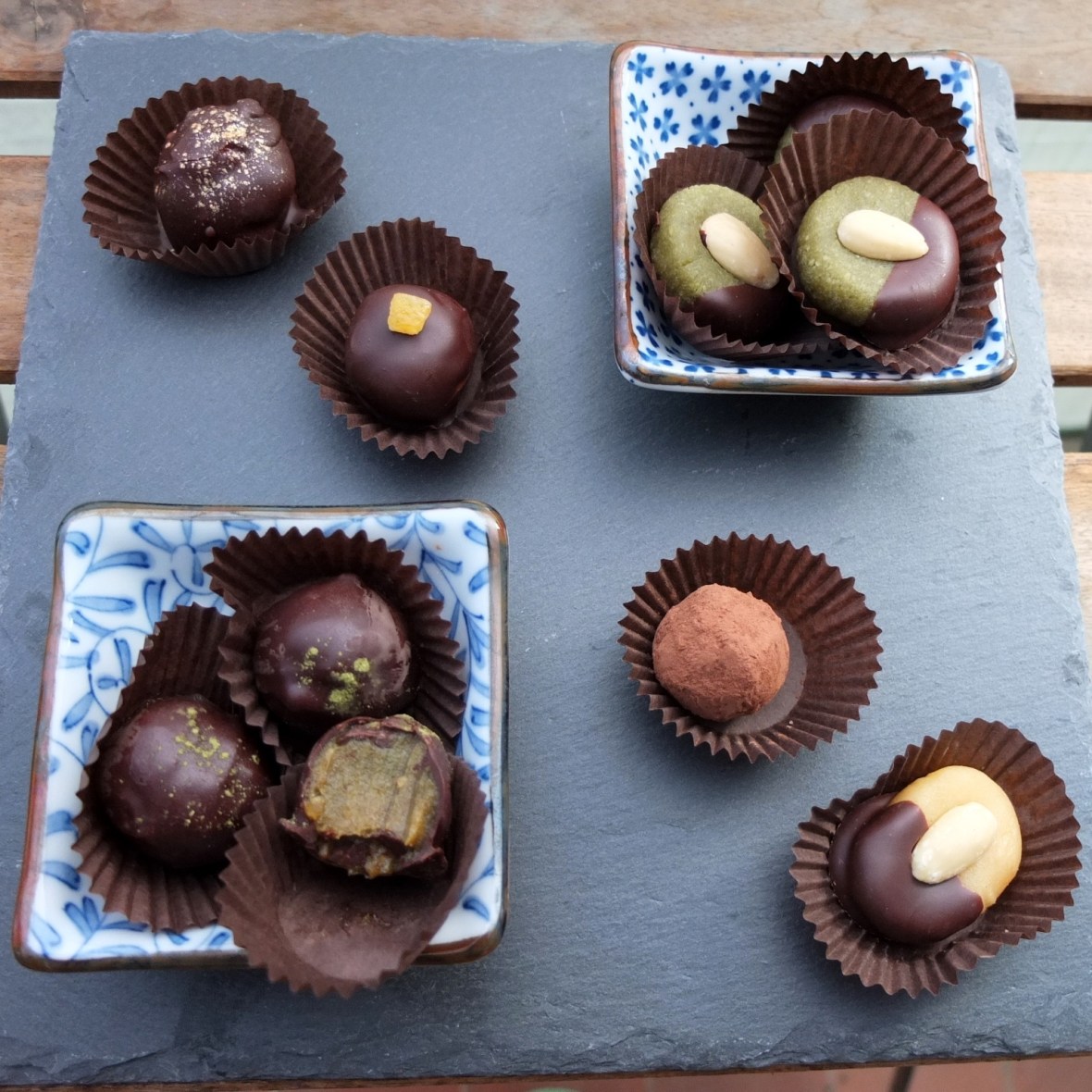 A variety of healthier marzipans and caramels