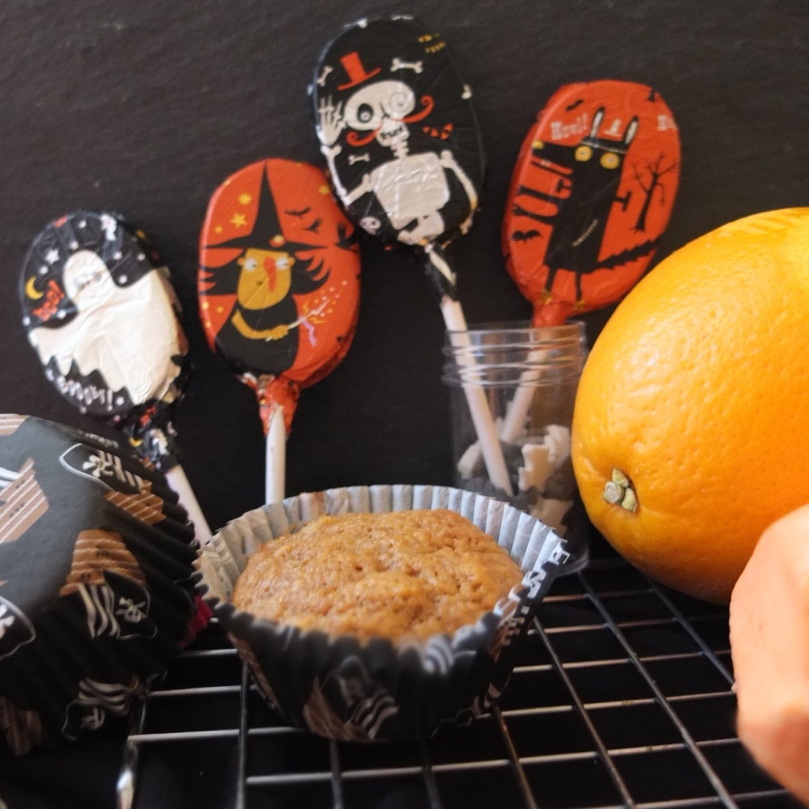 Sweet potato, cranberry and walnut cupcake