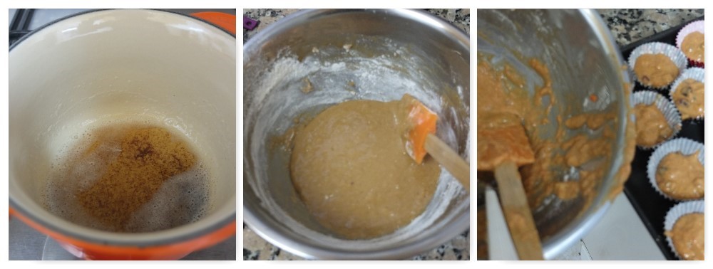 Making sweet potato cupcakes