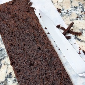 Chocolate cider sponge for Chocolate, chestnut and apple verrines