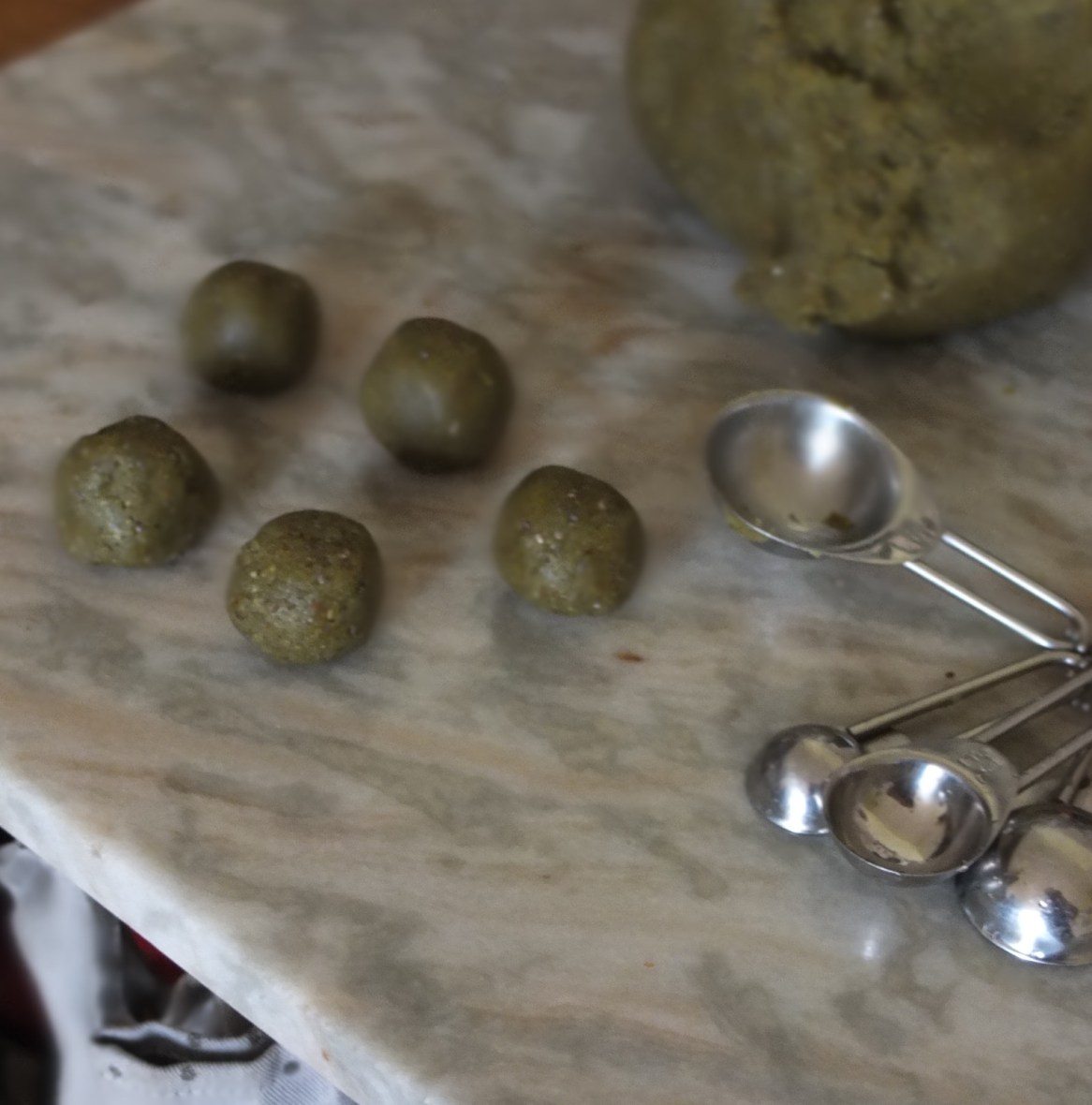 Making buckwheat and nut superfood cookies (biscuits)