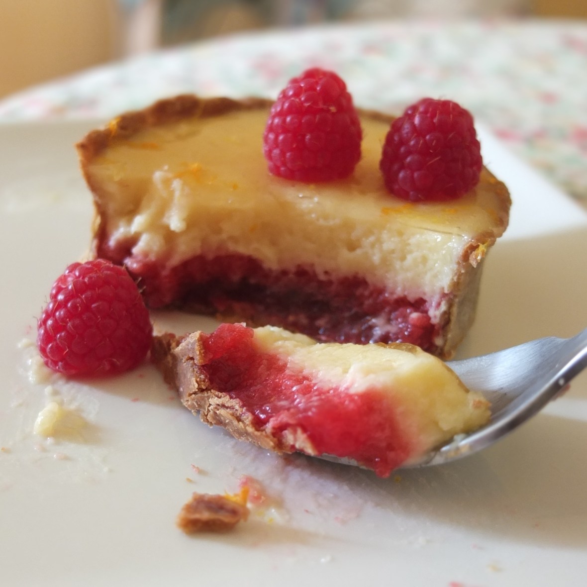 Healthier St Clement's raspberry tarts