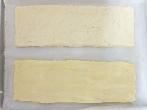 Inverted puff pastry - rectangle layers