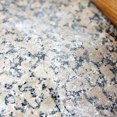 flouring lightly - inverted puff pastry