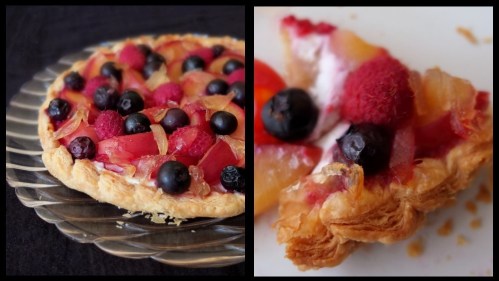 Shaping a puff pastry tart shell