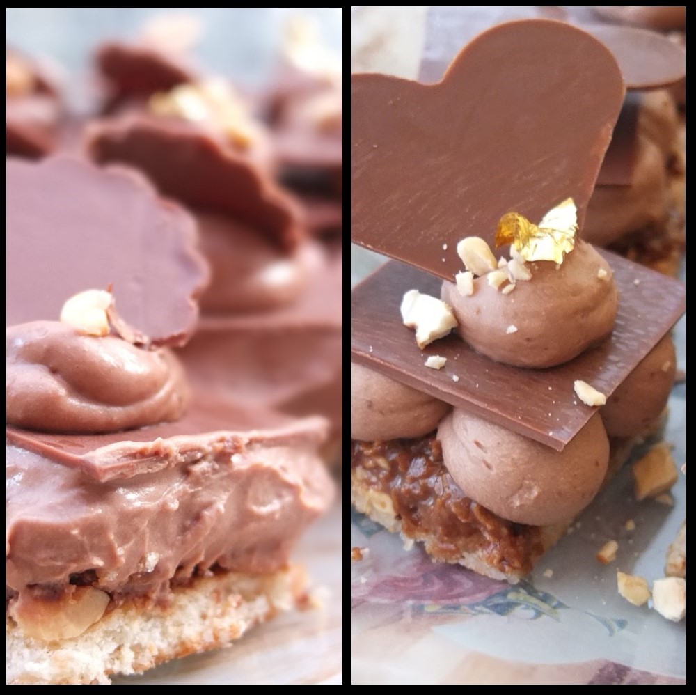 Dreamy chocolate hazelnut dacquoise mini cakes