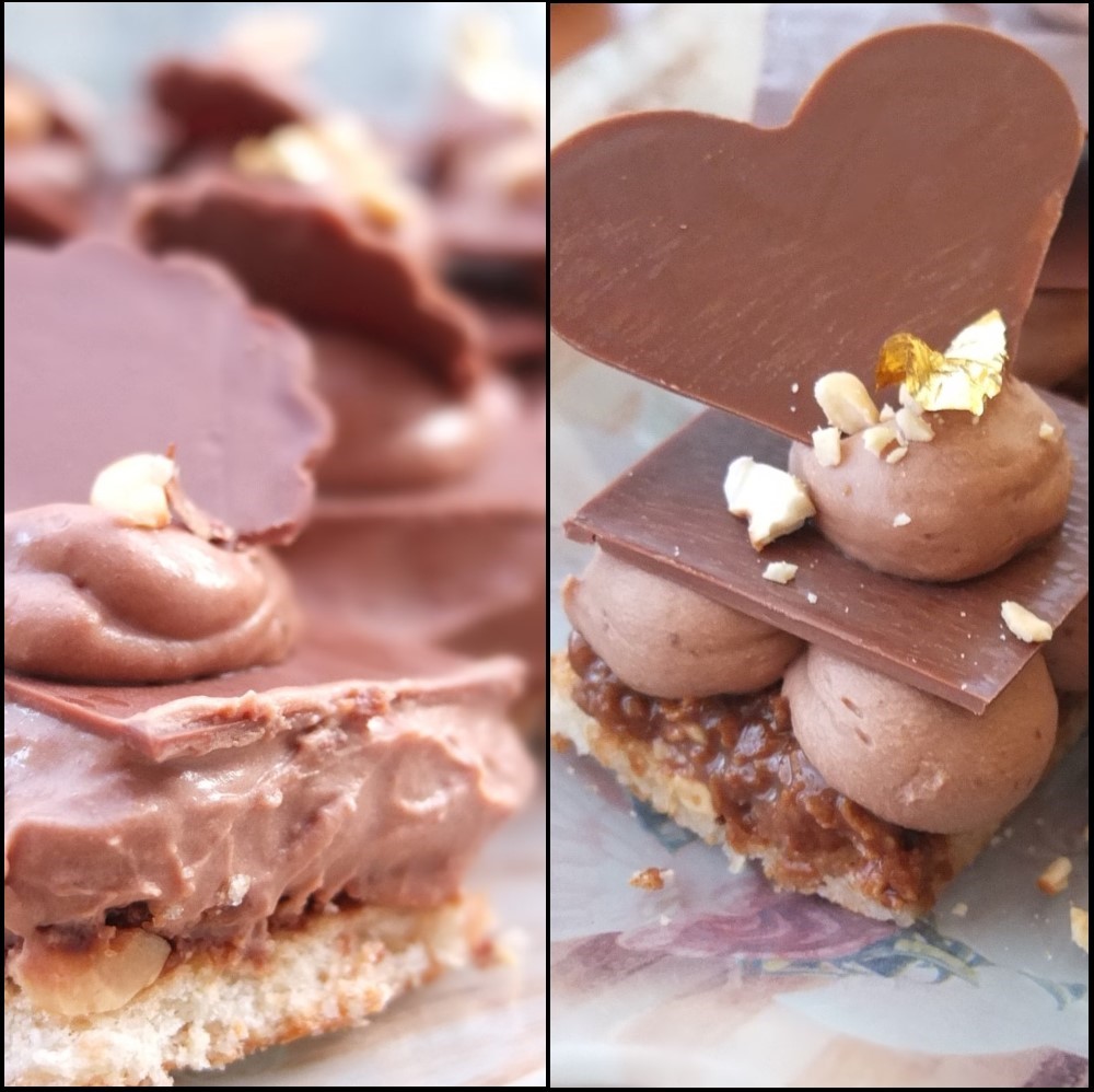 Dreamy chocolate hazelnut dacquoise mini cakes