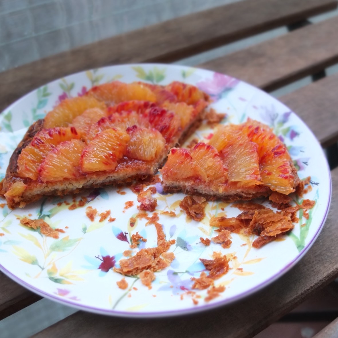 Easy blood orange frangipane tart
