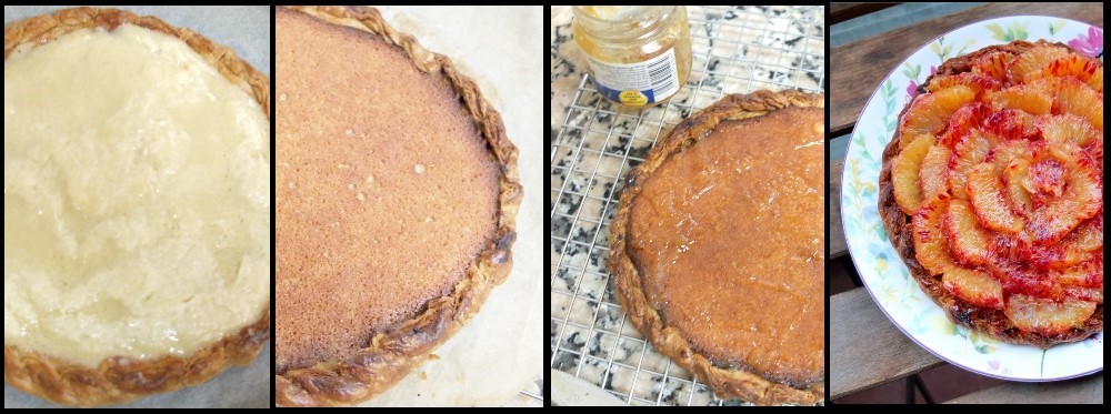 Easy blood orange frangipane tart