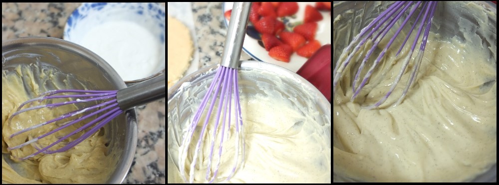 Fraisier yoghurt and creme pat mousse