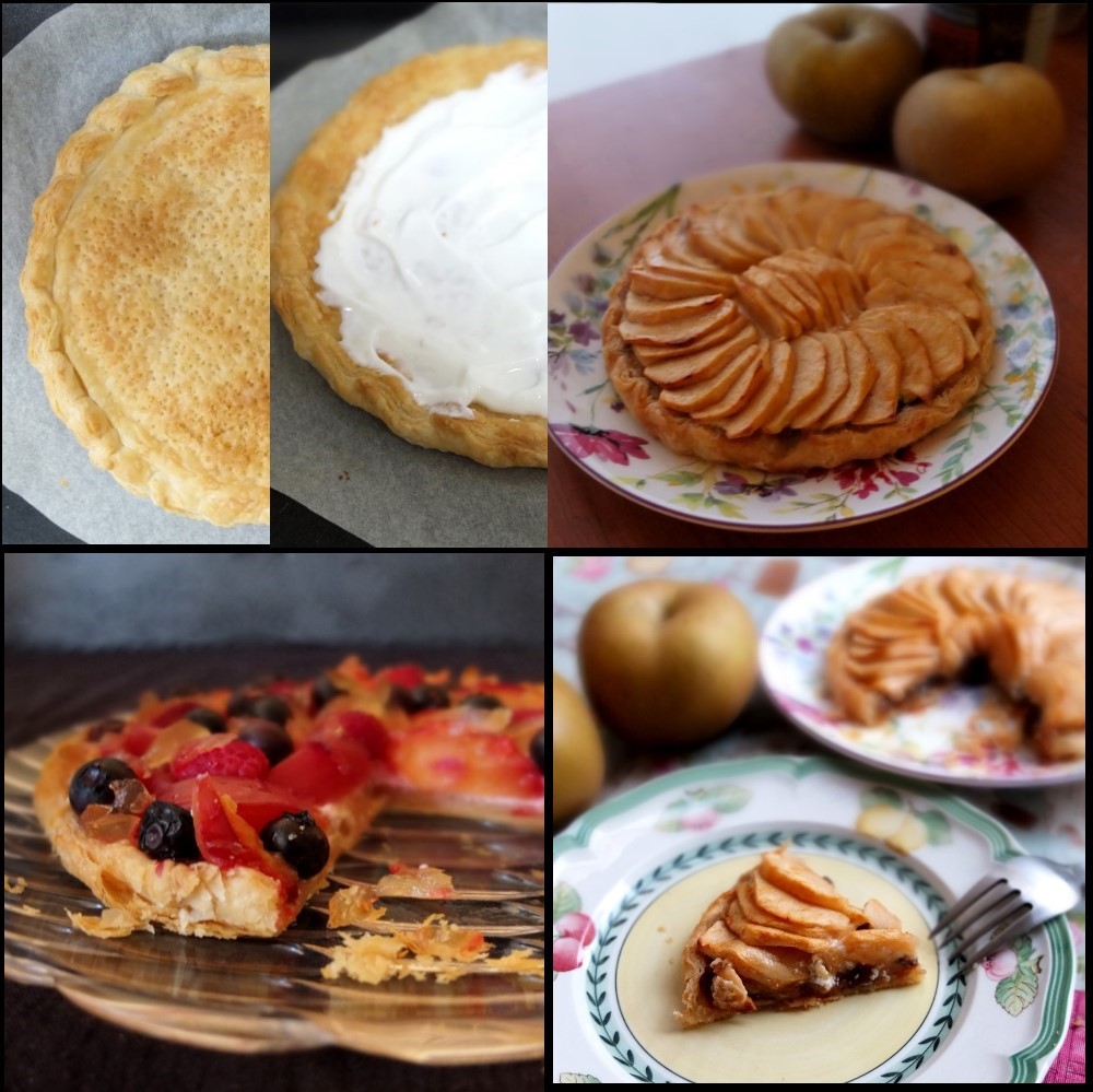 Puff pastry fruit tarts