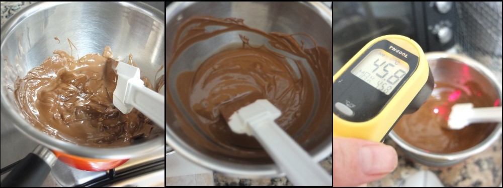 Tempering chocolate 2 - ice bath method