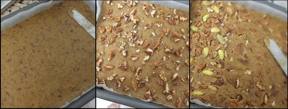 Chocolate and nut caramel slices 4