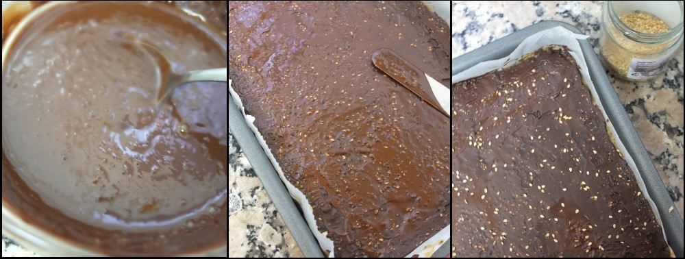 Chocolate and nut caramel slices 5