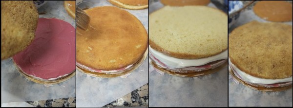 Assembling the chai cake 2