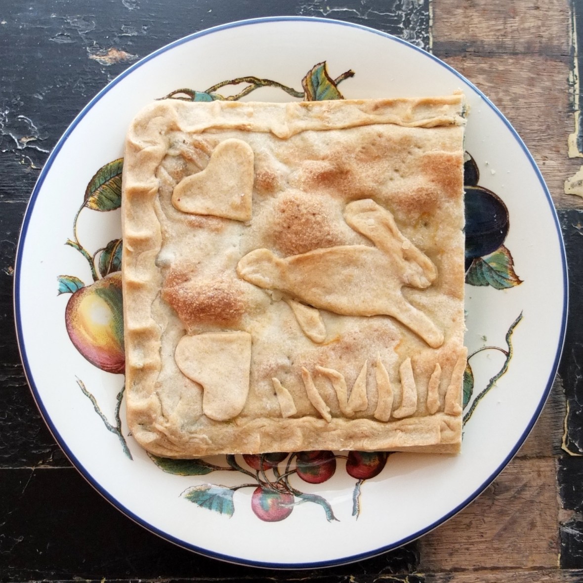 Torta pasqualina, Italian easter pie with swiss chard, cheese, quark and quail's eggs