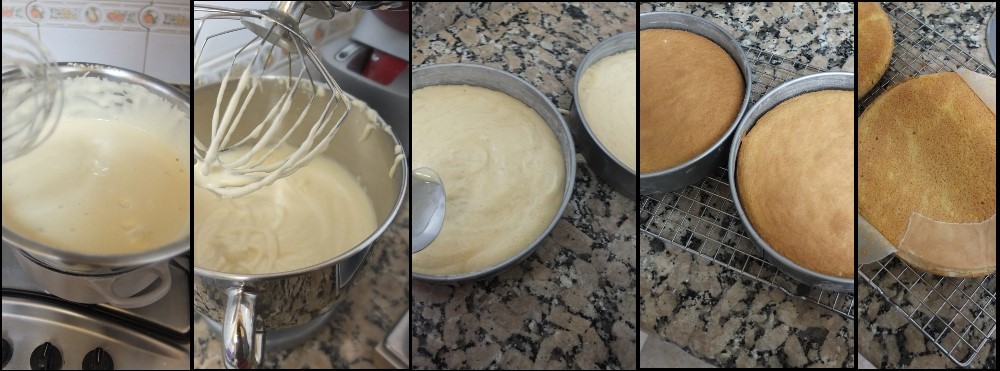 Masala chai, raspberry and pistachio layer cake - genoise sponge