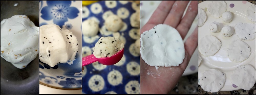 Making red bean dumplings 1