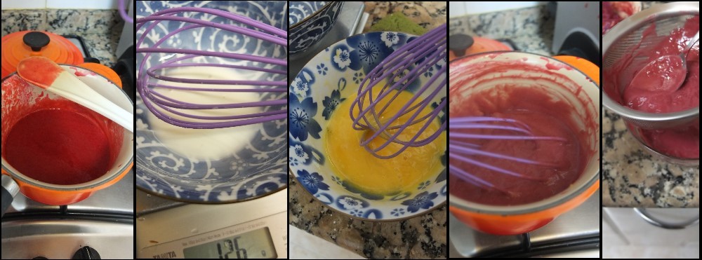 Masala chai, raspberry and pistachio layer cake - raspberry curd