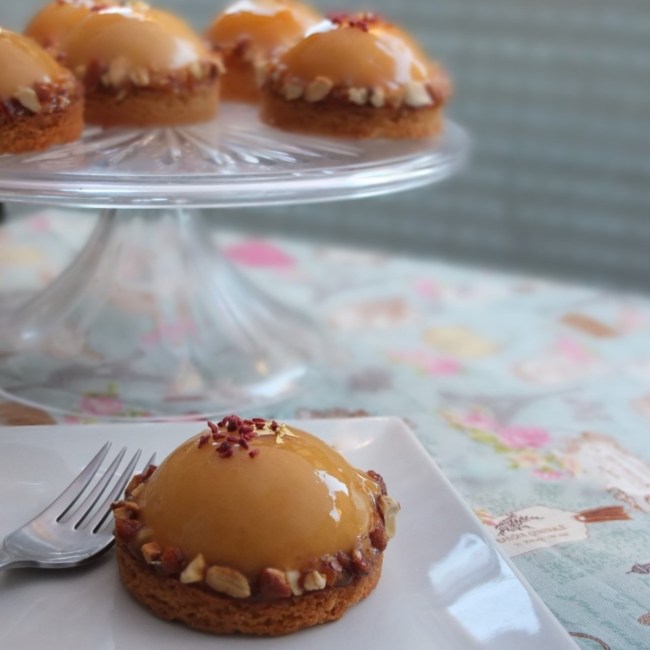 Caramel-raspberry dome cakes - Dreams of Florence