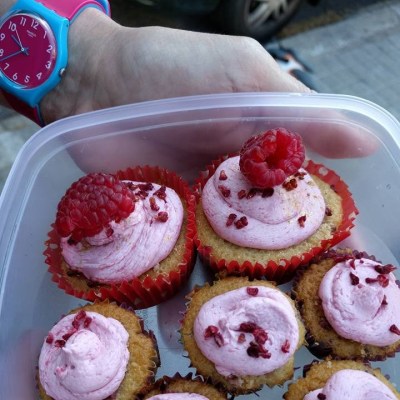 Ispahan cupcakes go climbing
