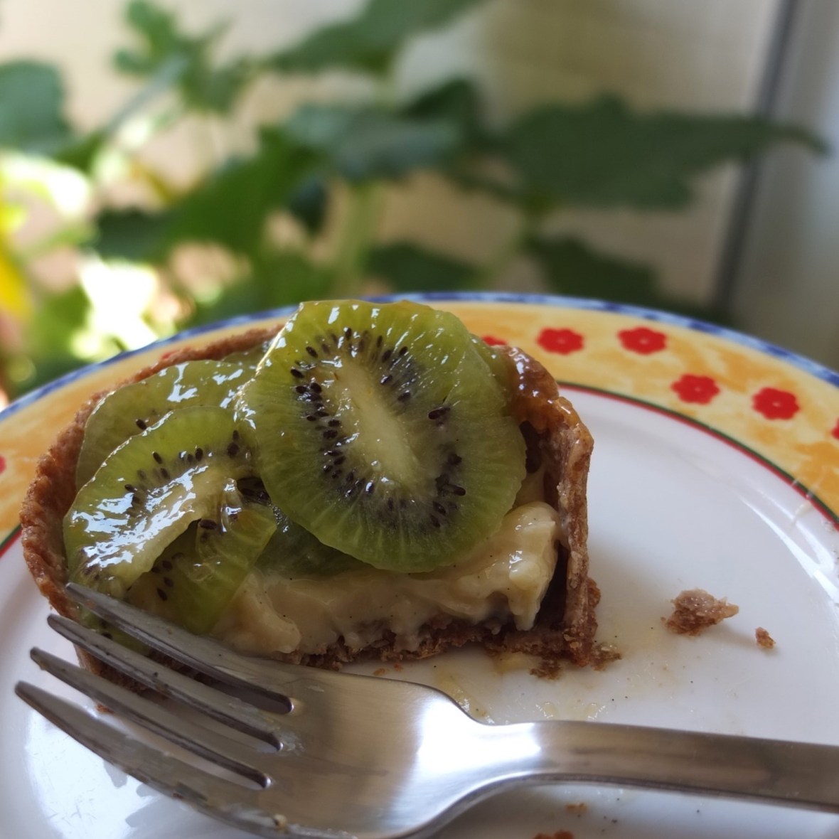 Healthier buckwheat pastry kiwi tarts