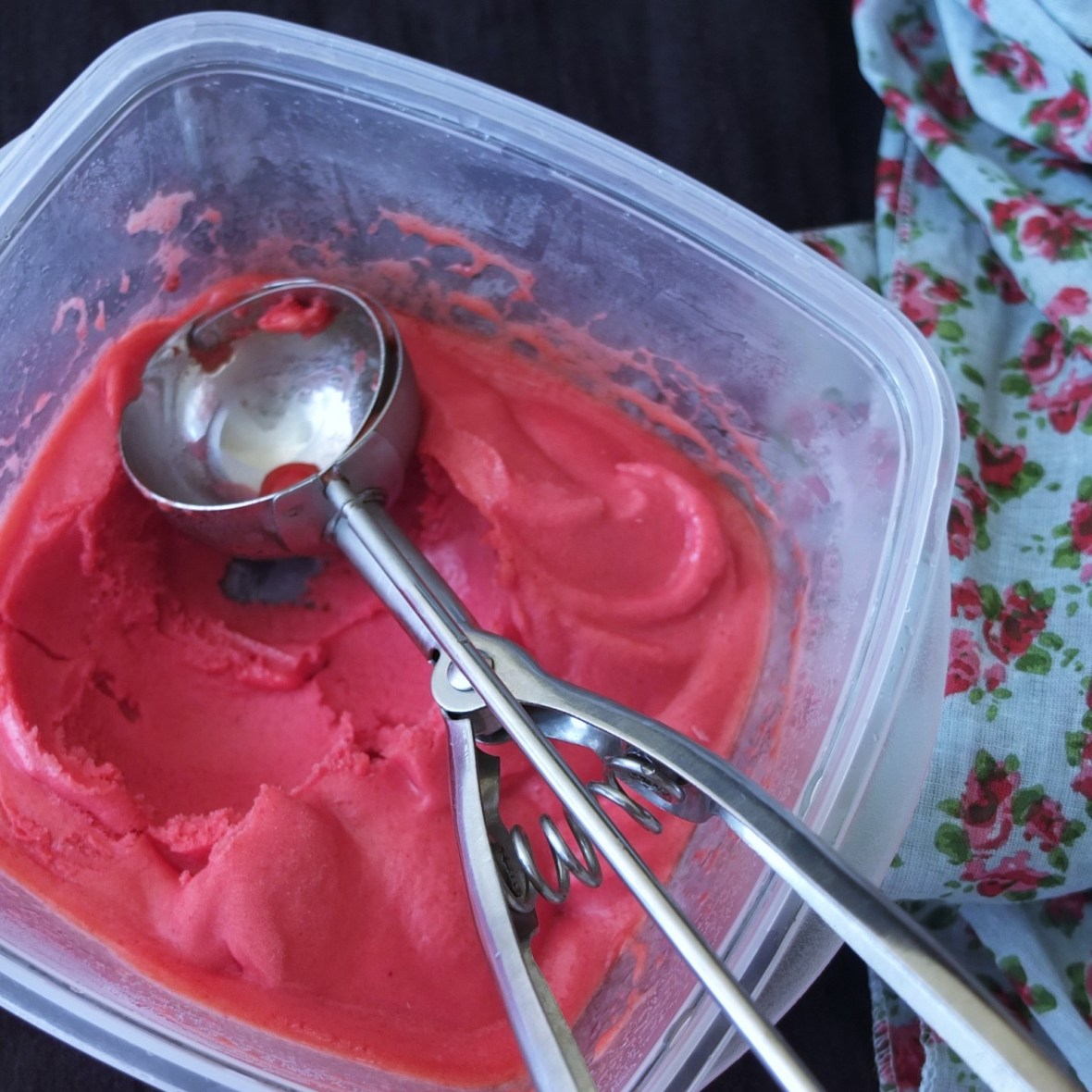 Raspberry sorbet