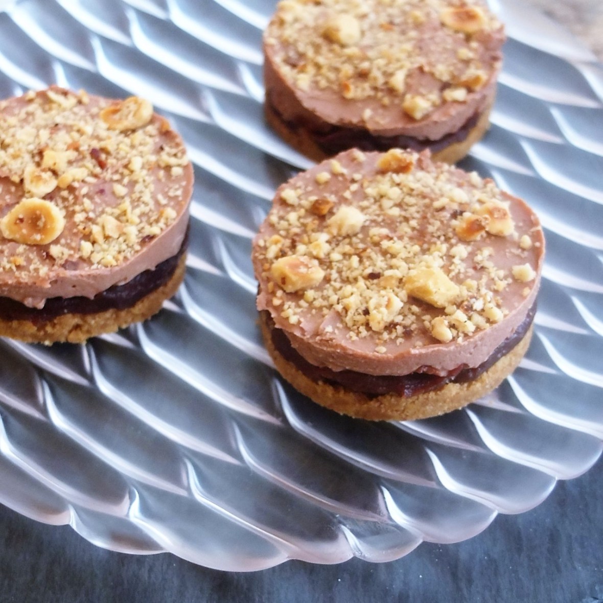 red bean and nutella cheesecake, easy and no-bake