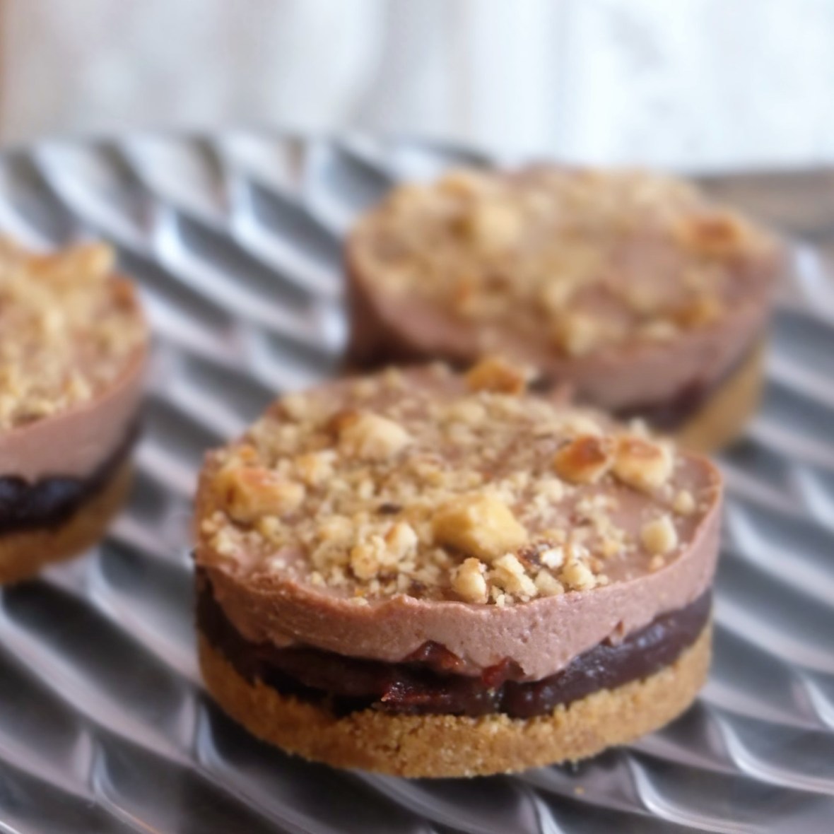 red bean and nutella cheesecake, easy and no-bake